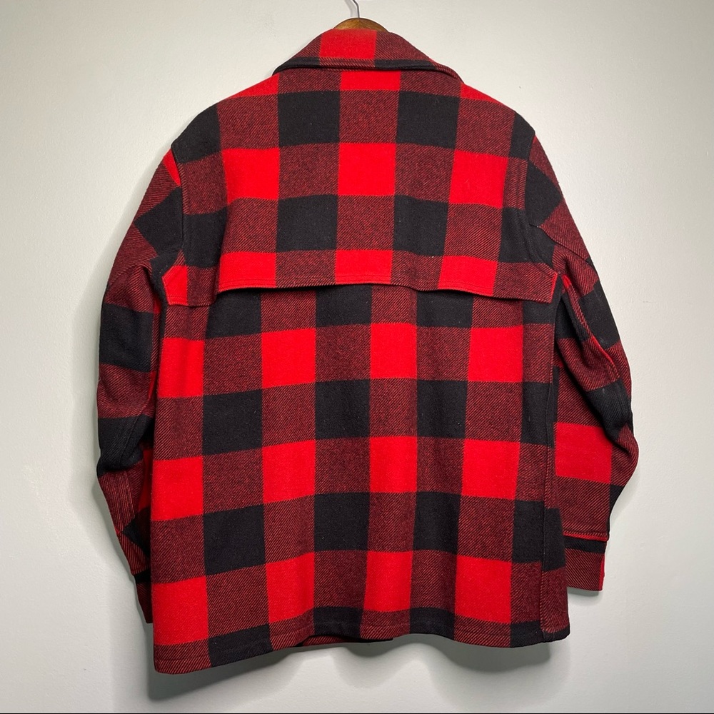 Rare Vintage 1950s Woolrich Buffalo Plaid Wool Unlined Zippered Hunting Coat - Picture 15 of 16